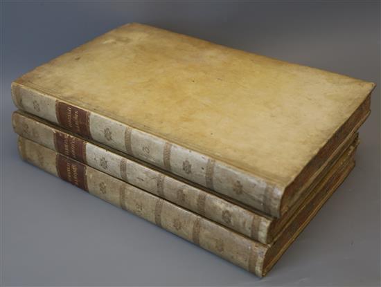 Vergilius Maro, Publius - Opera. Bucolica, Georgica et Aenis, 3 vols, folio, contemporary vellum, Rome 1763-65
